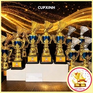 CONTACT PRINTING, CHEAP BADMINTON SOUVENING CUP GOLD, SILVER, BRONZE - DECAL PRINTING