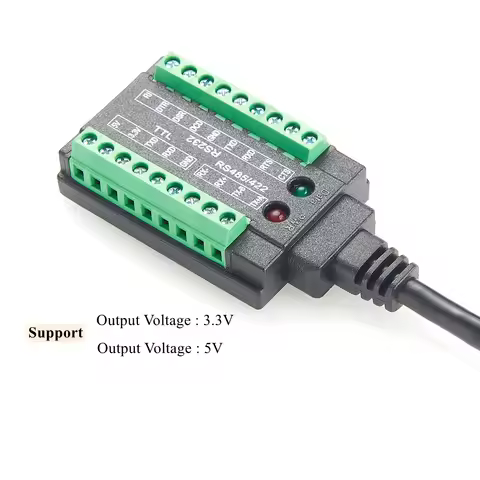Industrial Grade USB to RS232/485/422/TTL Isolated Converter with FT232RL USB-C to RS232 Serial Cabl