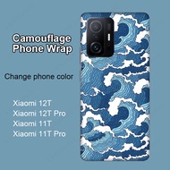 Camouflage Decal Skin for Xiaomi MI 11T 12T Pro Back Screen Protector Film Cover 3M Wrap Camo Unique Sticker