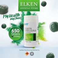 [Kedai Rasmi] Elken Spirulina 650 Tablet 200mg Suplemen Alga Organik Tambah Tenaga & ImunElken