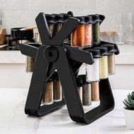 Glass Storage Rack Spice Jar Storage Rack Rotating Household Seasoning Bottle Set Seasoning Rack Sea