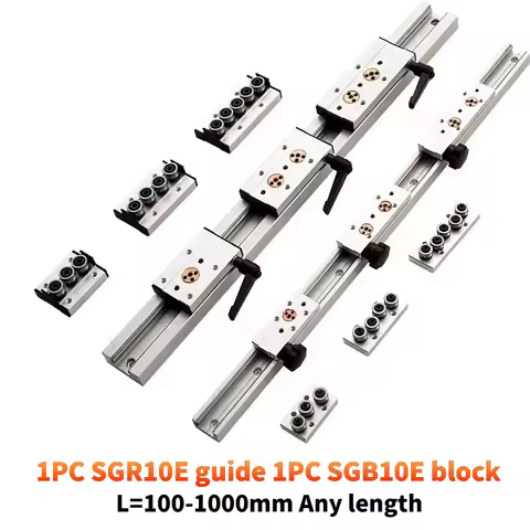 Built-in dual-axis linear guide 32mm SGR10E Roller slide 1set 1 SGB10E block and 1 SGR10E guide 3D P