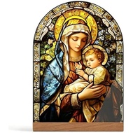 Home Desk Altar Christian Inspirational Gifts Virgin Mary Catholic Statues for Women Men Crossandin 