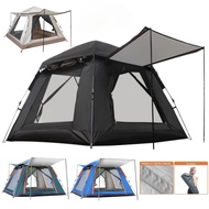 3-4/6-8 Person Outdoor Camping Tent Family Tent Double-Layer Waterproof Rainproof Tent
