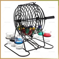 [ Drinking Game Lottery Machine Bingo + 6 Pcs Glasses + 48 Pcs Balls
