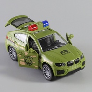 BMW Police Car Toy Children's Inertial Car Three-Open Door Toy Car Boy Racing Fire Truck Gift Car Mo
