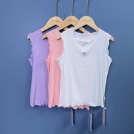 Girls Thin Lace Modal Vest Children Summer Soft Elastic Floral Casual 40414-10