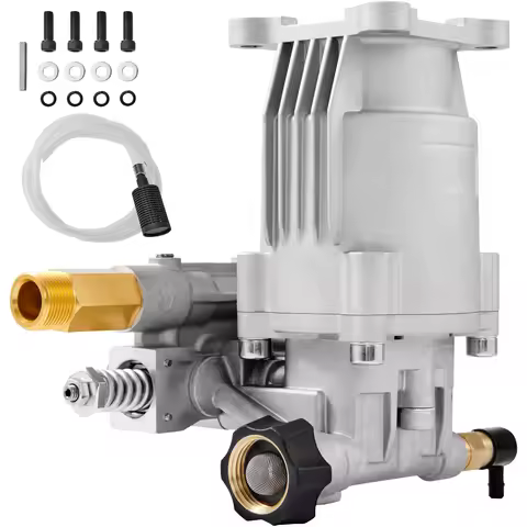 SucceBuy Pressure Washer Pump 3/4" Shaft Horizontal 3400 PSI 2.5 GPM Replacement Washer Pumps Kit Co