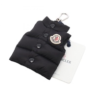 【二手】 MONCLER Charm 背心附鑰匙圈 6F00002M7726999 黑色尼龍皮革背心鑰匙圈 男女通用 全新