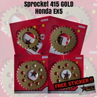 FREE STICKER  Sprocket Spoket 415 EX5 GBO GBOJ Wave 100 Gold 23 24 25 26 27 28 29 30 31 32 33 34 35 