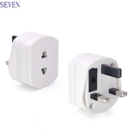 SEVEN EU to UK Socket Adapter Electrical Wall Socket Toothbrush Power Plug Adapter EU Plug Converter UK Adapter Electrical Outlets EU 2 Pin To 3 Pin UK Plug Converter