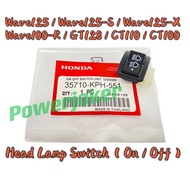 Dash 10 V1/Wave125/Wave 125 S/Wave125 X/Wave 100 R/GT 128/CT 110/CT 100 Handle Switch Head lamp On O