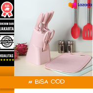 [ BERGARANSI ]1 set pisau dapur steincookware pisau set dapur lengkap 7 pcs pisau dapur set viral ti