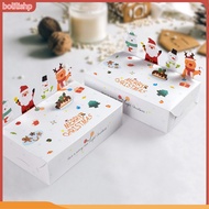 {bolilishp}  Christmas Gift Wrapping Boxes 10pcs Christmas Gift Box Set Festive 3d Santa Snowman Elk Bear Design Capacity Paper Treat Bags for Cookies Chocolates Party for Holiday