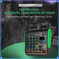 [Ranarxa] 5 Channels Audio Mixer Digital Mixer for DJ Stage Audio Source Adjustment Multifunctional 48V Power