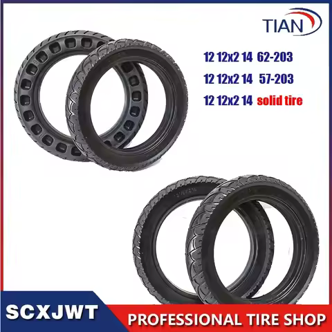 12 1/2X2 1/4 47/57/62-203 Solid Tire 12x2.0 3.00-8 Tyre for Electric Vehicle Scooter Non-Inflatable 