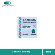 Sanmol Tablet Paracetamol 500 Mg & Sanmol Forte Tablet Strip 4 Tablet