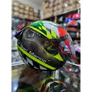 HELM KYT GALAXY SLIDE SAN MARINO CIRCUIT YELLOW FLUO ORIGINAL + KARDUS