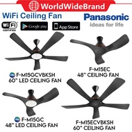 PANASONIC F-M12GC / F-M12EC Ceiling Fan 3Blade WIFI (48")/ Ceiling Fan 5Blade WIFI (60") F-M15GCVBKSH / F-M15ECVBKSH LED