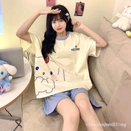 Cinnamoroll Women's Plus Size Sleepwear Set - Summer Friendly 2-Piece PJ