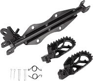 Motorcycle Foot Rest Pegs with Mount Bracket Kit, Dirt Bike Foot Pegs, 85x50mm Anti - Slip Steel All