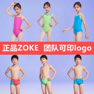 ZOKE ZOKE Youth Training One-Piece Triangle Girls Swimwear Racing Swimming Competition Boys Boxer Sw