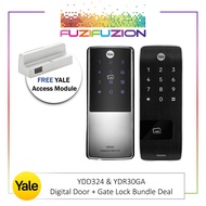 Yale YDR30GA Gate &amp; YDD324 Door Digital Lock Bundle (FREE Yale Access Module)