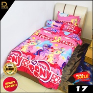 Cadar Kaliber Kartun Cartoon Cadar Bujang single set 5 in 1 with Comforter Tebal Gebu Single Kids /K