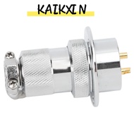 KAIKXIN Aviation Plug Socket, 2 Pin/3 Pin/4 Pin/5 Pin Waterproof Electrical Power Adapter, High Insu