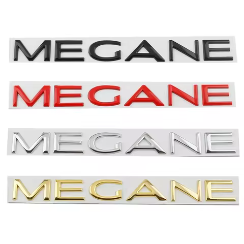 Car Metal Trunk Words Letters Logo Emblem Badge Decals Sticker For Renault Megane 1 2 3 4 5 RS GT St