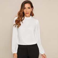 Frilled Neck Bishop Sleeve Top