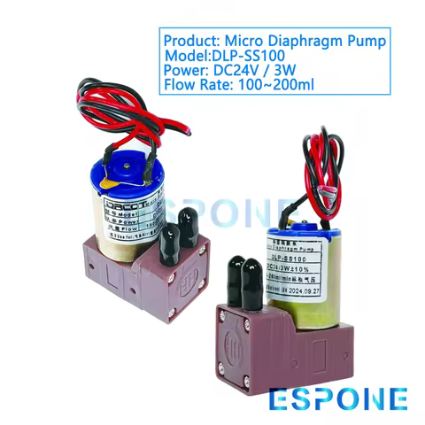 ESPONE 24V 3W Micro Ink Pump for XP600 DX5 TX800 I3200 Solvent Printers Small Liquid Pump for Printi