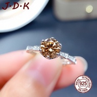JDK Open Ring Champagne Pt950 925 Silver Layer