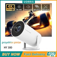 HY300 Proyektor Portable 5500 Lumens Android Projector Mini Built-in Android 11.0 OS UHD WiFi6 Bluet