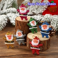 6pcs Santa Claus Decoration Supplies Christmas Tree Pendant Christmas Colorful Santa Claus Pendant
