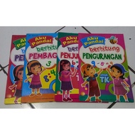 4 Pcs Multiplication and Addition and Division Learning Book