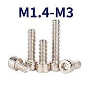 Hex Socket Button Head Cap Screw | Nickel-Plated Grade 12.9 | Allen Key Screw Mushroom Skru M1.4/M1.