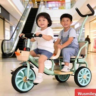 (MLX-6622) Twin Bike 2 Seater for Kids Basikal Budak Tricycle Bike for Kids (Ages: 1-5yrs.old)