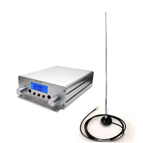 15W FM Broadcast Transmitter Stereo PLL FM Radio Station 87MHz-108MHz Car Radio amplifier 5 options 
