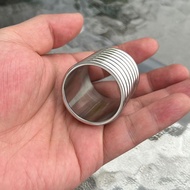 Stainless steel wolf braces friend cylinder stainless steel lock ring egg ring ring狼牙套圆筒环套环套环