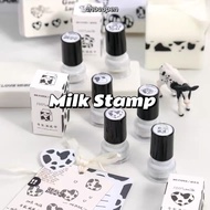 Cute Milk Cow Stamp Chop for Diaries, Journal, Notes Cute Stamp 可爱动物牛乳印章光敏网红少女ins创意可爱手帐素材DIY装饰印画章