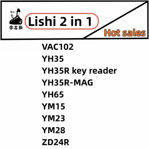 Lishi Tools VAC102 YM15 YH65 YM23 YM28 YH35 YH35R-MAG YH35R key reader ZD24R 2 In1 Tool