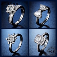 ATHENA JEWELRY Ring Cincin Original Fashion Women Perempuan 925 Adjustable Diamond Silver Moissanite M155