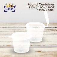 Round Food Container + Lid – 16oz / 20oz / 25oz / 30oz