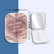 K-Y/ Portable Comb Mirror 2-in-1 Girl's Heart Text Mirror and Comb Integrated Flip Desktop Hand-Held Small Mirror Portab