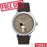 Timex TMTW2U86100UJ Men's Timex X Snoopy Thanksgiving Leather Watch
