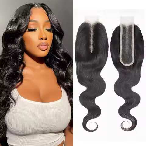 2x6 Human Hair Closure 12-26 inch Body Wave 2x6 Lace Closure for Women Transparent Kim Lace Closure 