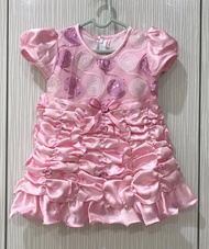BAYIe - Baju Bayi Pesta Anak Perempuan model Satin Kerut umur 1 - 2 tahun PANCA INDAH/Dress Gaun Pesta anak cewek