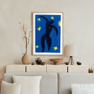 馬蒂斯_伊卡洛斯 - 野獸派大師名作系列/藍色剪紙風格/客廳掛畫