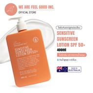 We Are Feel Good Inc. : Sensitive Sunscreen Lotion SPF 50+ โลชั่นกันแดดสูตรอ่อนโยน SPF 50+ ขนาด 400m